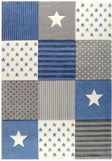 Παιδικό Χαλί Tzikas Carpets Αστέρια 133x190cm Μπλε