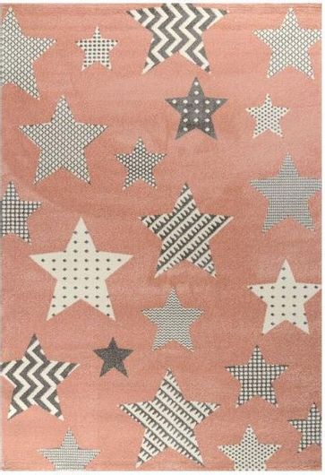 Παιδικό Χαλί Tzikas Carpets Αστέρια 133x190cm Ροζ