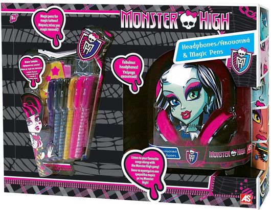 Μουσικό Παιχνίδι As Company Monster High Ακουστικά & Magic Tattoos για 5+ Ετών
