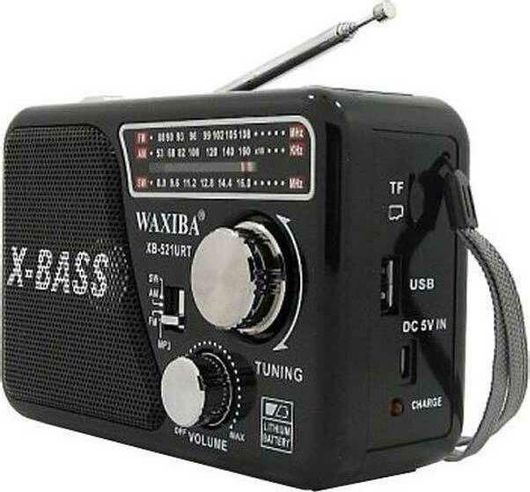 Ραδιόφωνο Waxiba XB-521URT Φορητό Μπαταρίας με USB Μαύρο