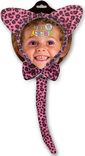 Αποκριάτικο Αξεσουάρ Clown Republic Σετ Λεοπάρδαλη