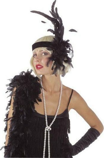 Αποκριάτικο Αξεσουάρ Clown Republic Φτερό Κεφαλιού Τσάρλεστον Βελουτέ