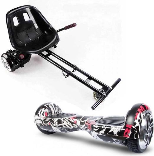 Σετ Hoverboard Smart Balance Wheel 6.5" & Κάθισμα Gokart Graffiti Pirates