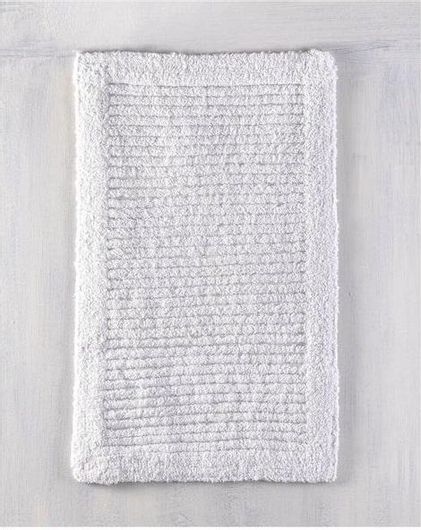 Πατάκι Μπάνιου Rythmos Braydon 120-106-2239 Βαμβακερό 60x90cm Λευκό