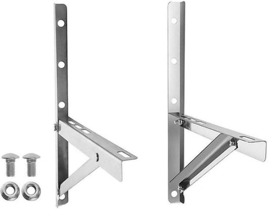 Επιτοίχιες Βάσεις Κλιματιστικού TOOL-0068 54x54cm Inox 2τμχ