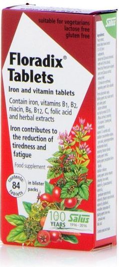 Power Health Floradix Tablets Οργανικός Σίδηρος, Βιταμίνες C & B Complex 84 Ταμπλέτες