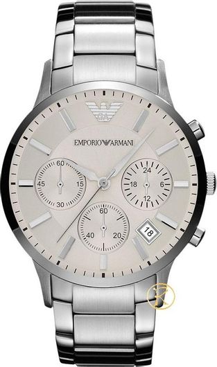 Ανδρικό Ρολόι Emporio Armani AR2458 με Μεταλλικό Μπρασελέ Ασημί