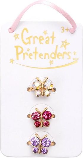 Δαχτυλίδι Great Pretenders Πεταλούδες Σετ 3+ Ετών