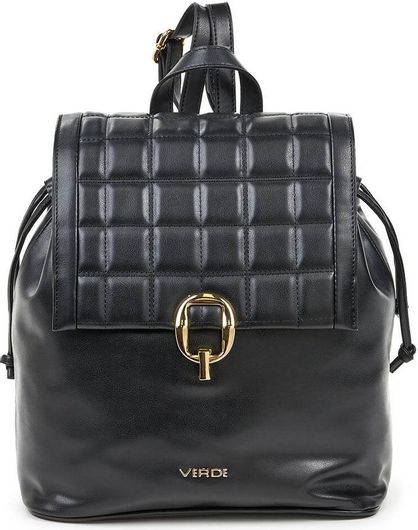 Γυναικεία Τσάντα Πλάτης Verde 16-6526 από Δερματίνη Μαύρο
