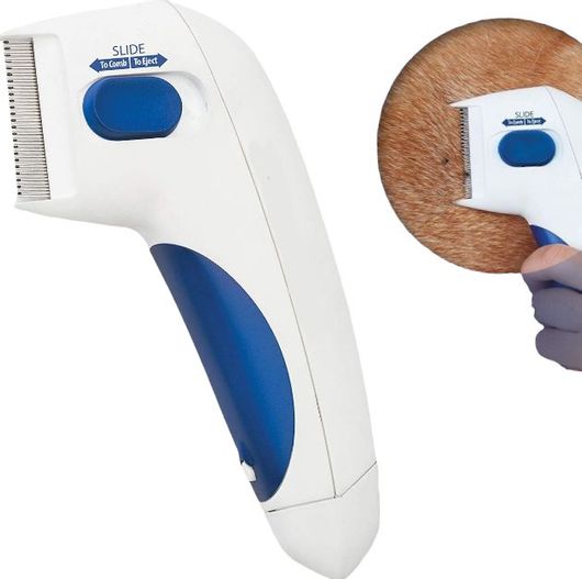 Χτένα Σκύλου Ηλεκτρική για Αφαίρεση Ψύλλων & Παρασίτων με Μπαταρίες