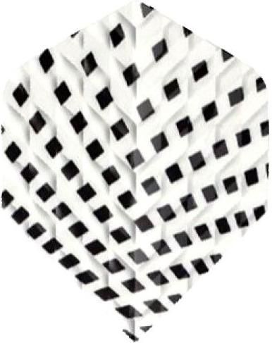 Φτερά για Βελάκια Unicorn Q.100 Plus Q2 Flight Mesh 3τμχ Λευκό / Μαύρο