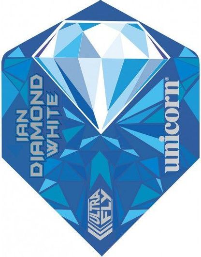 Φτερά για Βελάκια Unicorn UltraFly Player Std. Ian 3τμχ Λευκό