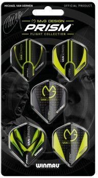 Φτερά για Βελάκια Winmau MvG Prism Flight Pack 8122 5τμχ Μαύρο