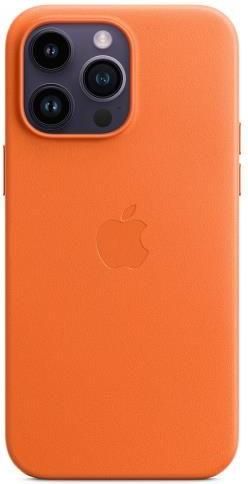Apple Leather Case with MagSafe Back Cover Δερμάτινο Orange iPhone 14 Pro Max