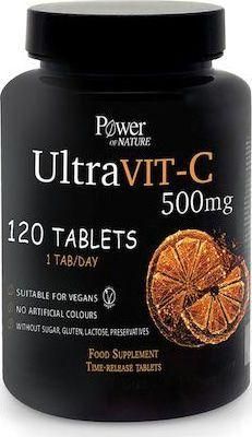 Power Of Nature Ultra Vit-C Συμπλήρωμα Διατροφής με Βιταμίνη C 500mg 20 Ταμπλέτες Βραδείας Αποδέσμευσης