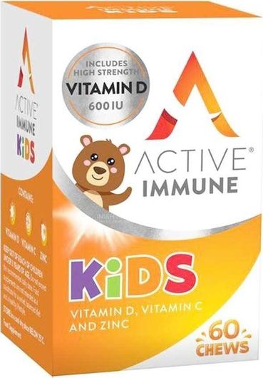 Active Iron Immune Kids Vitamin D, Vitamin C & Zinc Πολυβιταμίνη για Ενίσχυση του Ανοσοποιητικού 60 Ζελεδάκια