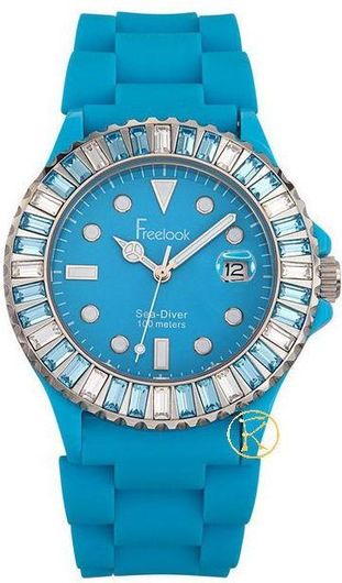 Γυναικείο Ρολόι Freelook HA1441-6D με Καουτσούκ Λουράκι Μπλε