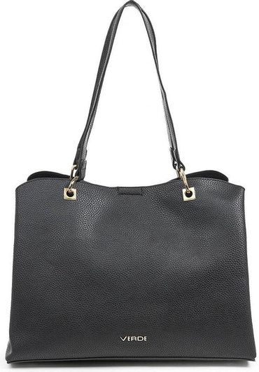 Γυναικεία Τσάντα Ώμου Verde 16-6687 από Δερματίνη Μαύρο