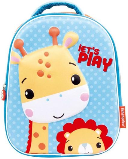 Σχολική Τσάντα Νηπιαγωγείου 3D Fisher Price Let's Play Μπλε Πορτοκαλί