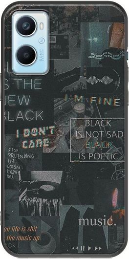 Θήκη Κινητού Back Cover για Oppo A96 - Black TPU - Aesthetic Black