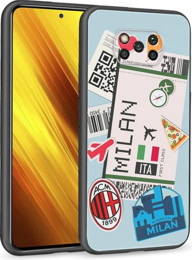 Θήκη Κινητού Back Cover για Xiaomi Poco X3 NFC / X3 Pro - Black TPU - Ticket To Milan