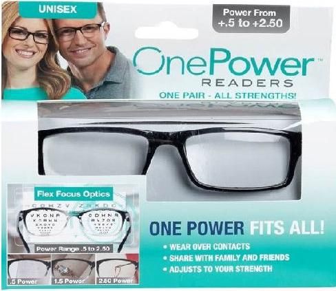 One Power Readers Προσαρμόζομενα Γυαλιά Πρεσβυωπίας +2.50 σε Μαύρο χρώμα