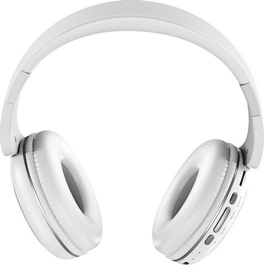 Headphones Hoco W23 Brilliant Ασύρματα/Ενσύρματα Over Ear Ακουστικά με 8 ώρες Λειτουργίας Λευκό