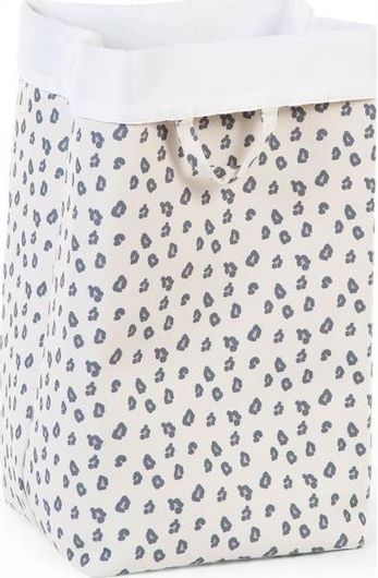 Παιδικό Καλάθι Αποθήκευσης Childhome από Ύφασμα Leopard 32x32x60cm Λευκό
