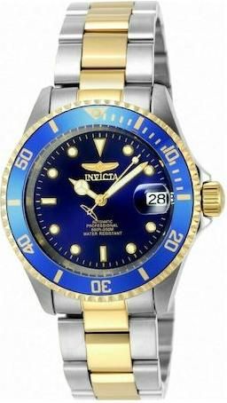 Ανδρικό Ρολόι Invicta 8928 Pro Diver με Μεταλλικό Μπρασελέ Ασημί