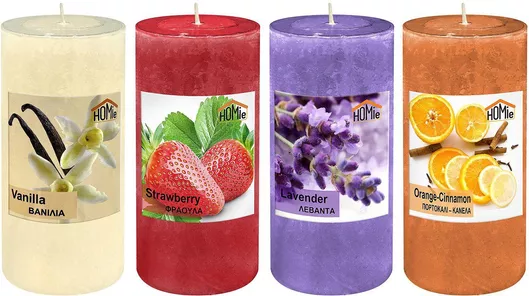 Αρωματικό Κερί HOMie 5790 7x15cm Μπορντό