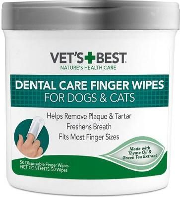 Μαντηλάκια Καθαρισμού Δοντιών Vet's Best Clean Teeth Finger Pads 50τμχ