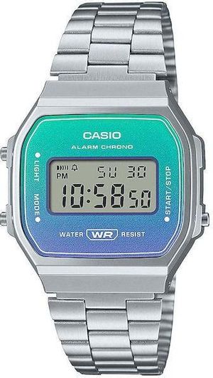 Ανδρικό Ρολόι Casio A-168WER-2AEF Vintage με Μεταλλικό Μπρασελέ Ασημί