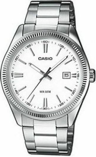 Ανδρικό Ρολόι Casio MTP-1302D-7A1VEF Neobrite με Μεταλλικό Μπρασελέ Ασημί