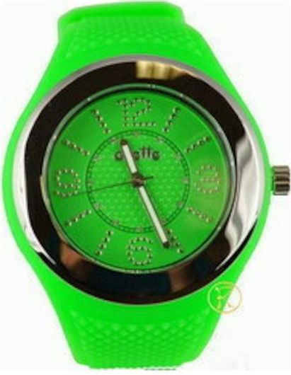 Γυναικείο Ρολόι Oxette 11X07-00096G με Λουράκι από Καουτσούκ Πράσινο