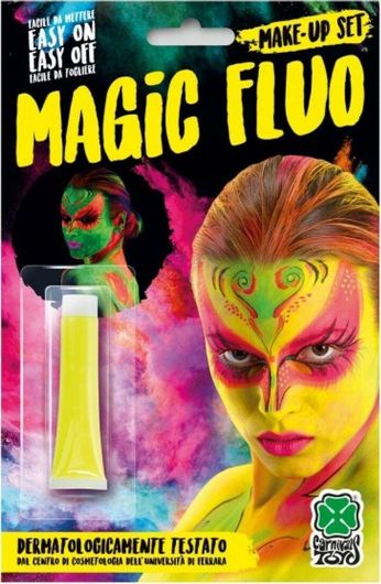 Αποκριάτικο Face Painting Maskarata Σωληνάριο Fluo Make-Up 20ml Κίτρινο