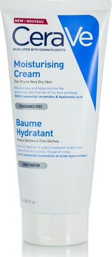 CeraVe Moisturising Cream Ενυδατική Κρέμα Σώματος με Υαλουρονικό Οξύ για Ξηρές/Πολύ Ξηρές & Ευαίσθητες Επιδερμίδες 177ml