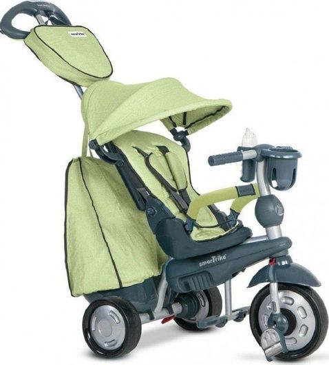 Παιδικό Τρίκυκλο Ποδήλατο Smart Trike Μετατρεπόμενο με Αποθηκευτικό Χώρο Σκίαστρο & Χειρολαβή Γονέα Explorer για 12+ Μηνών Πράσινο