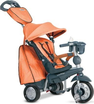 Παιδικό Τρίκυκλο Ποδήλατο Smart Trike Μετατρεπόμενο με Αποθηκευτικό Χώρο Σκίαστρο & Χειρολαβή Γονέα Explorer για 12+ Μηνών Πορτοκαλί