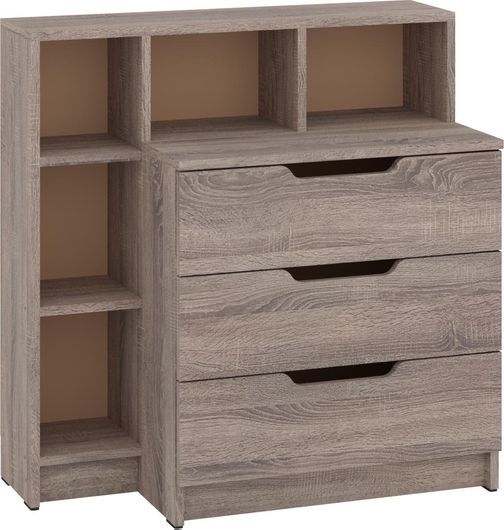 Συρταριέρα Κ-3+5 Ξύλινη Ραφιέρα 80x40x82cm Τρούφα