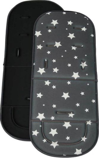 Κάλυμμα Καροτσιού Bebe Stars Διπλής Όψης Stars 34x80cm Γκρι 