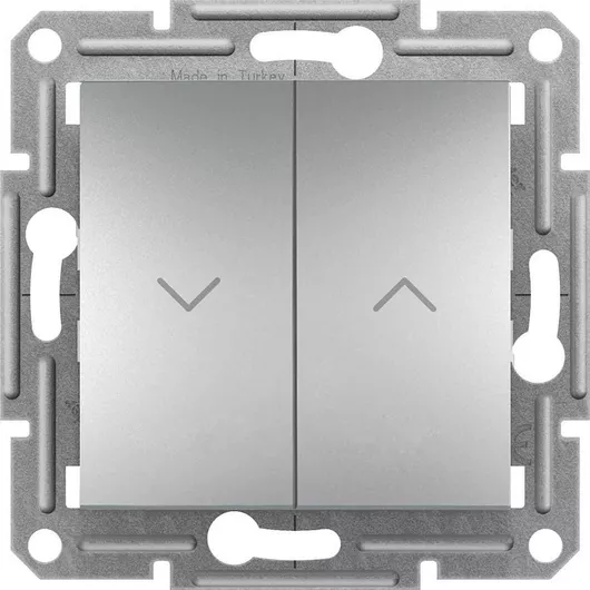 Διακόπτης Τοίχου Schneider Electric EPH1300161 Φωτισμού Μονός Χωνευτός Ασημί