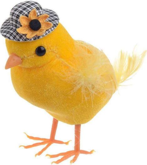 Πασχαλινό Διακοσμητικό Πουλάκι Inart Υφασμάτινο 17x10x14cm