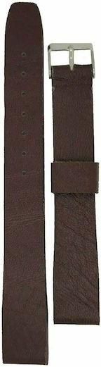 Λουράκι Ρολογιού Tzevelion Extra Long 110XXL Δερμάτινο 18mm Καφέ