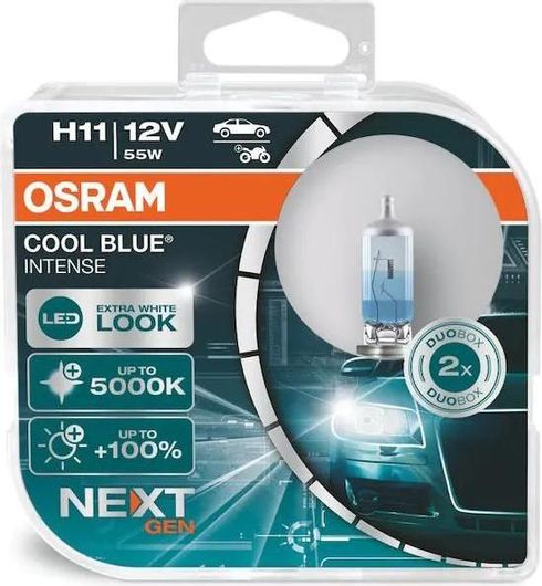 Λάμπες Αυτοκινήτου Osram PGJ19-2 Intense NextGeneration H11 Αλογόνου 5000K Ψυχρό Λευκό 12V 55W 2τμχ