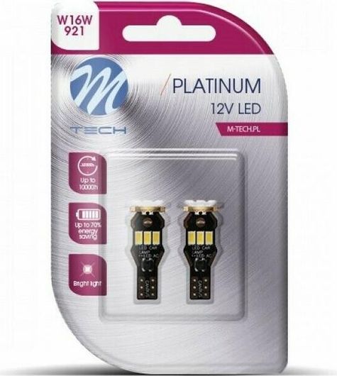 Λάμπες Αυτοκινήτου M-Tech T15 / W16W Canbus LED 12-24V 1.8W 2τμχ