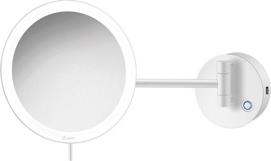 Καθρέπτης Μπάνιου Sanco MRLED-905-M101 Μεγεθυντικός Στρογγυλός LED από Μέταλλο 20x20cm Λευκό