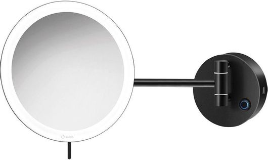 Καθρέπτης Μπάνιου Sanco MRLED-905-M116 Μεγεθυντικός Στρογγυλός LED από Μέταλλο 20x20cm Μαύρο
