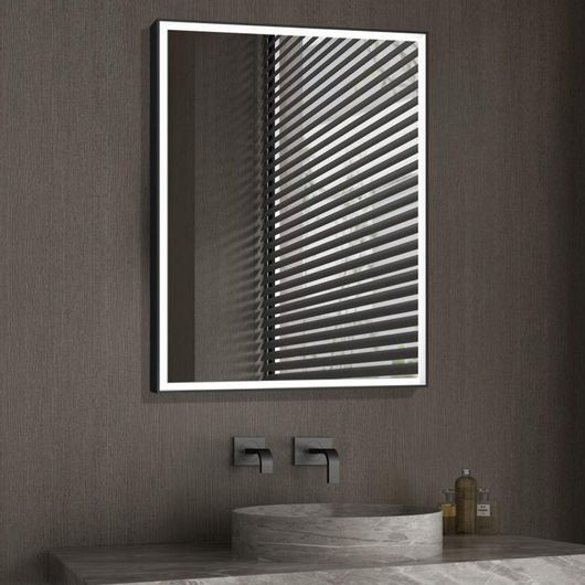 Καθρέπτης Μπάνιου Luminor Tosca TOS10070 Ορθογώνιος LED από Μέταλλο 100x70cm Μαύρο