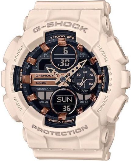 Γυναικείο Ρολόι Casio GMA-S140M-4AER G-Shock με Λουράκι από Καουτσούκ Μπεζ