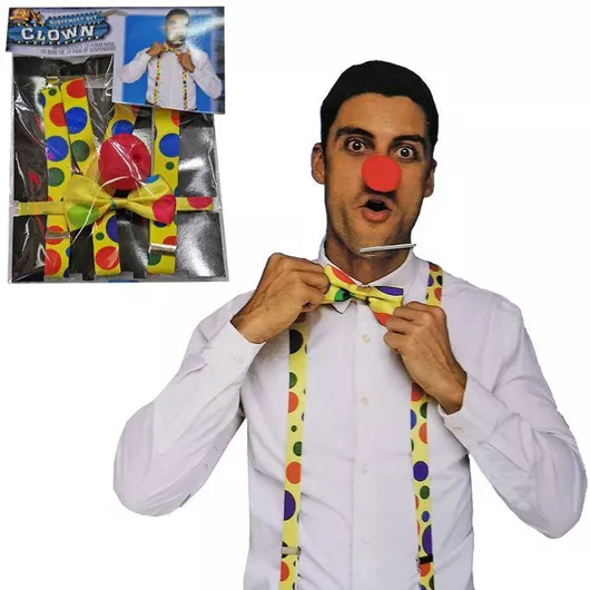 Αποκριάτικο Αξεσουάρ CARNAvalista Σετ Κλόουν 3τμχ 30X23Cm